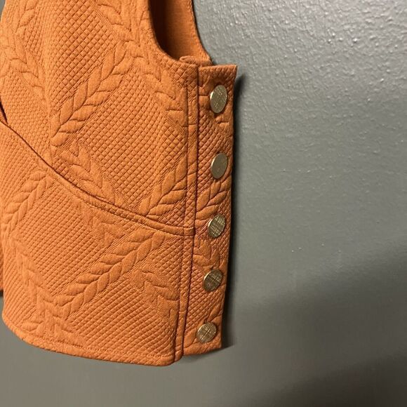 NWT MAEVE by Anthropologie Crop Top Bronze Sleeveless Blouse Women’s Large - Picture 2 of 5